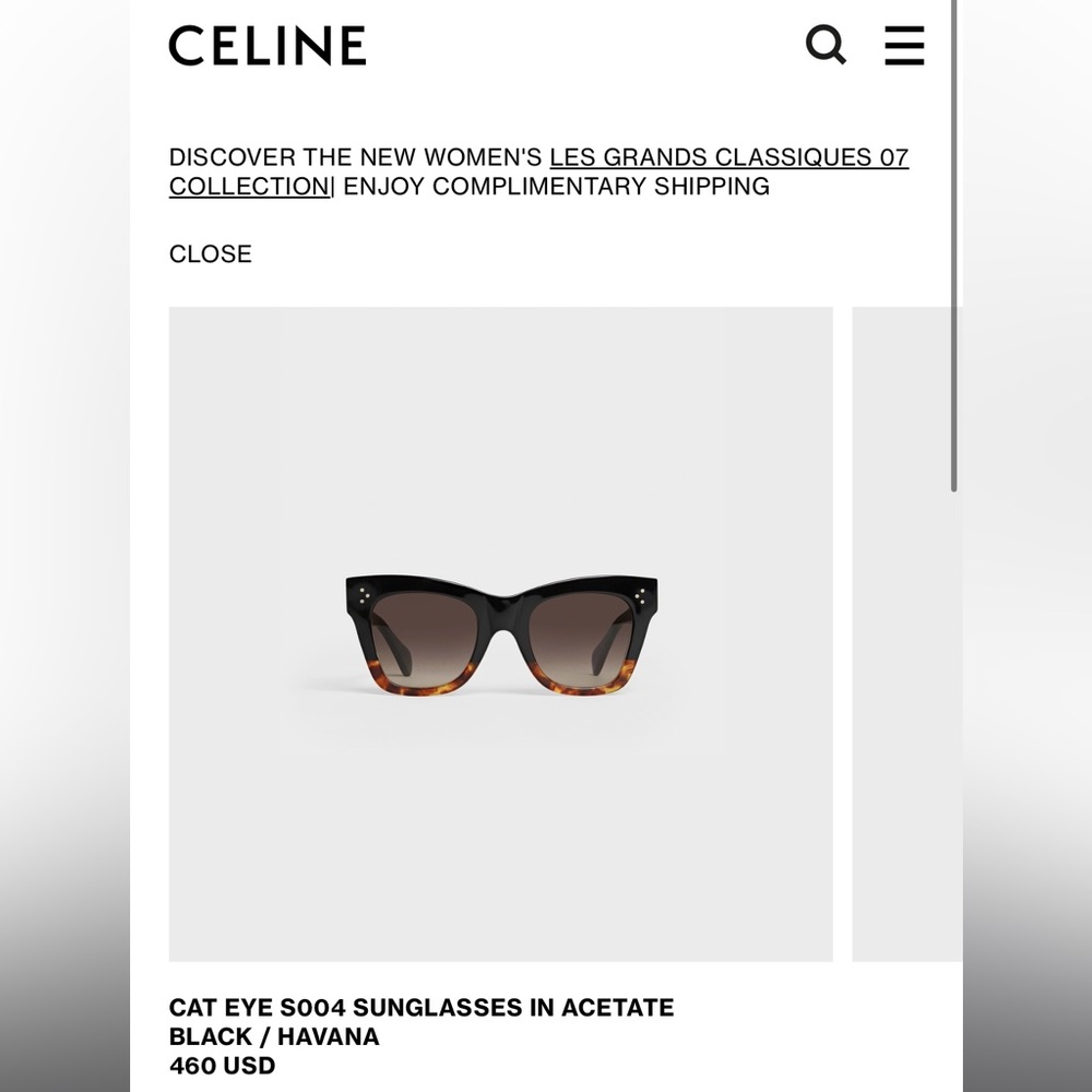 CAT EYE S004 SUNGLASSES IN ACETATE